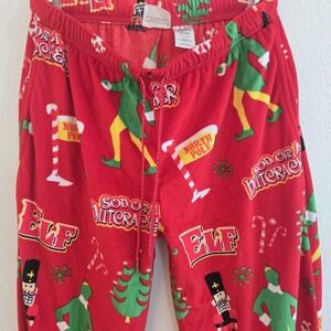 Buddy the Elf Womens Christmas Plush Sleep Pants Red Fleece XS Pajamas